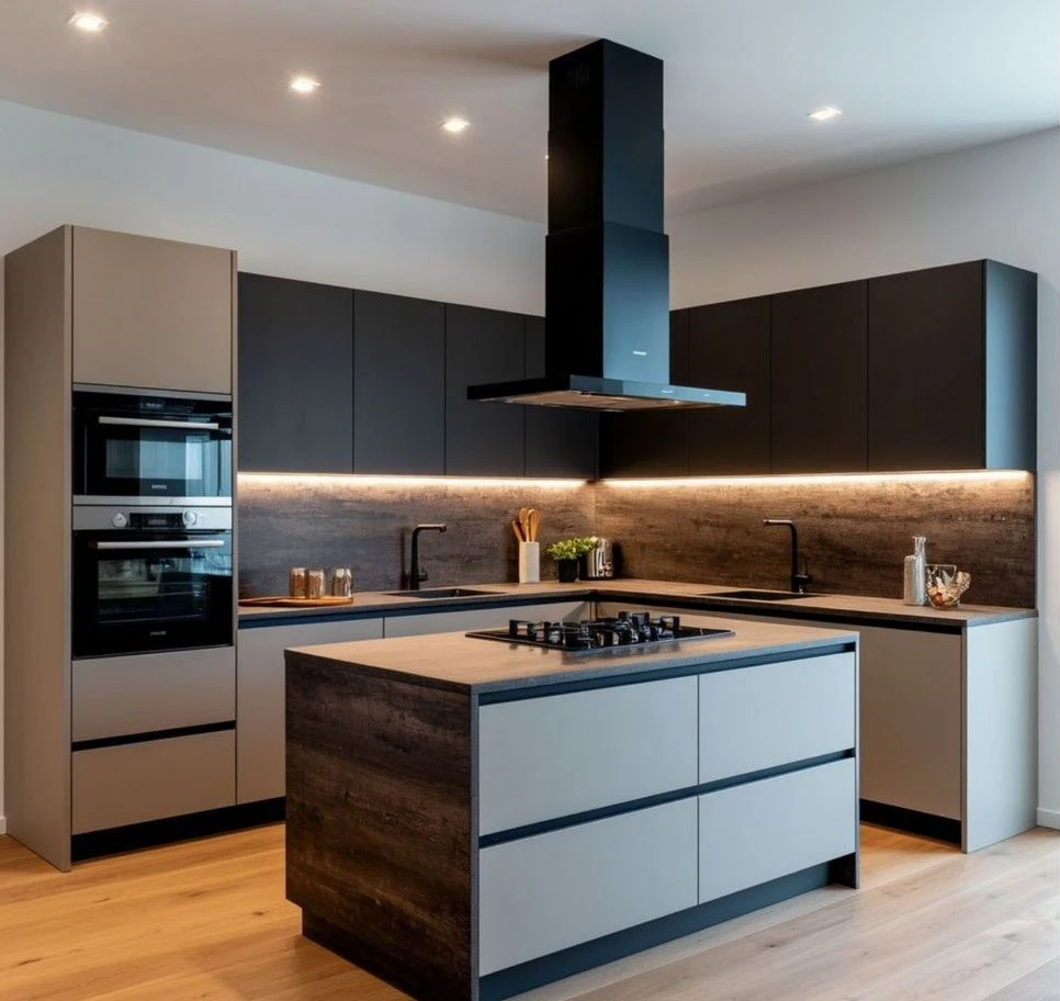 Кухни с островом на заказ под ключ